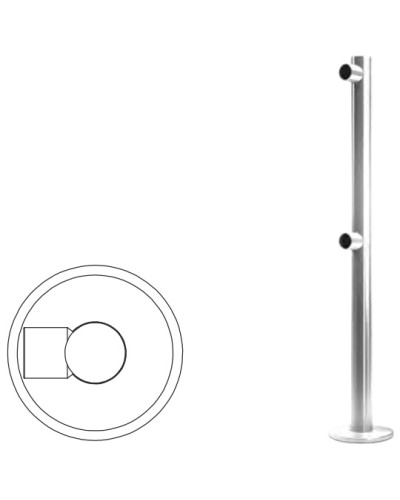 Стойка ограждения односторонняя (антик серебро) Oxgard в Оренбурге Ограждения Pintop.ru