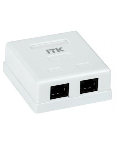 ITK Настенная информационная розетка RJ-45, кат.6, 2-порта (CS2-1C6U-22) в Оренбурге Коннекторы Pintop.ru