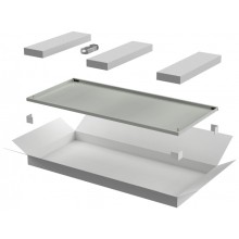 ITK LINEA N Дверь металлическая 600мм шкафа 33U сер. (LN35-33U6X-DM)