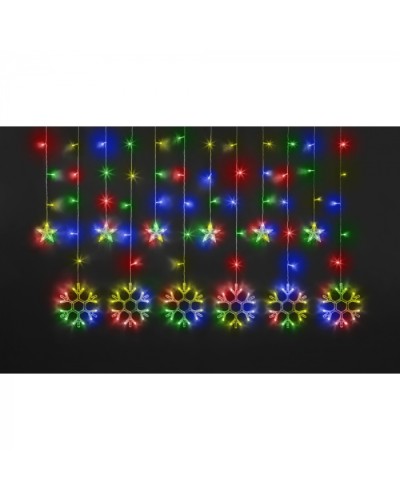 Гирлянда Navigator 95 123 NGF-D032-04 (бахрома звезды и снежинки RGBY 2.5*1м IP2 в Оренбурге Источники света(Лампы) Pintop.ru