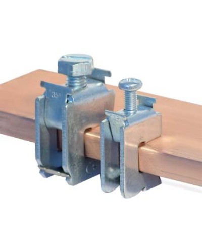 Шинная клемма для кабеля, сечение шины 5 мм, кабель 1,5-16 мм DKC R5BC0516 в Оренбурге Аксессуары для лотков Pintop.ru