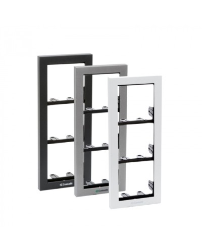 Рамка iKall на 3 модуля, антрацит Comelit в Оренбурге Малоабонентные видеодомофоны Pintop.ru