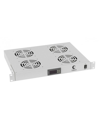 Панель вентиляционная с 4 вентиляторами с цифровым термодатчиком Cabeus JG03t в Оренбурге Вентиляторные модули Pintop.ru