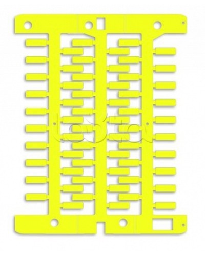 Маркировка для провода, жесткая, для трубочек. 4х12мм. Желтая DKC NUT12Y в Оренбурге Крепежные изделия Pintop.ru