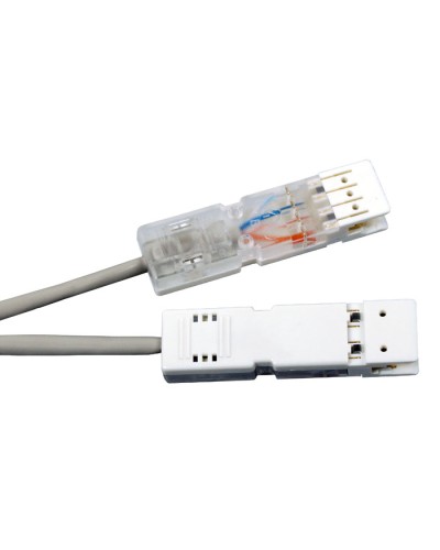 Патч-корд 110 тип-110 тип, 2 пары, Cat.5, LSZH, 2 м серый Hyperline PC-110-110-2P-C5-2M-LSZH-GY в Оренбурге Патч-корды и пигтейлы Pintop.ru