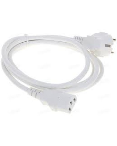 Шнур питания C13-Schuko угловая, 3х0.75, 220В, 10А, белый, 1 метр LANMASTER (LAN-PP13/SHA-1.0-WH) в Оренбурге Аксессуары для стоек и шкафов Pintop.ru