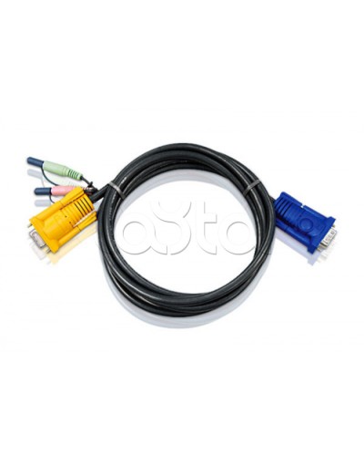 КВМ-кабель с интерфейсами передачи звука, VGA (5м) ATEN 2L-5205A в Оренбурге Видеоусилители, Модуляторы, Делители Pintop.ru