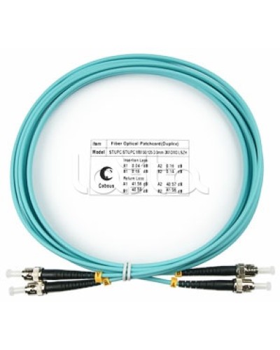 Патч-корд волоконно-оптический MM 50/125 duplex ST-ST LSZH (3 м) Cabeus FOP-50-ST-ST-3m в Оренбурге Патч-корды оптические Pintop.ru