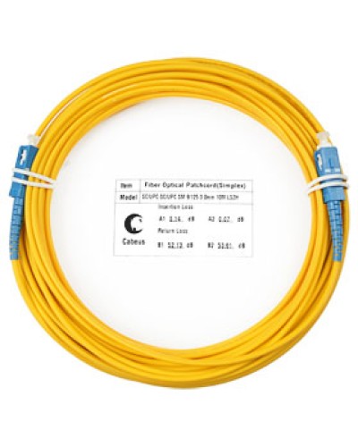 Патч-корд волоконно-оптический (шнур) SM 9/125 simplex SC-SC LSZH (10м) Cabeus FOP(s)-9-SC-SC-10m в Оренбурге Патч-корды оптические Pintop.ru