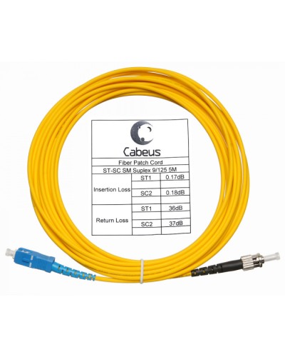 Шнур оптический simplex SC-ST 9/125 sm 25м LSZH Cabeus FOP(s)-9-SC-ST-25m в Оренбурге Патч-корды оптические Pintop.ru