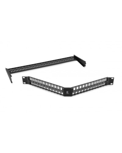 Угловая модульная патч-панель 19, 48 портов, 1U Cabeus (PLBHD-48-CON) в Оренбурге Патч панель Pintop.ru