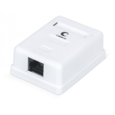 Розетка компьютерная RJ-45(8P8C), категория 6, одинарная, внешняя, Dual IDC Cabeus WS-8P8C-Cat.6-1