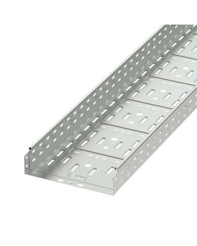 Лоток перфорированный 300х80 L2000, горячеоцинкованный DKC 35315HDZ в Оренбурге Кабельные лотки Pintop.ru