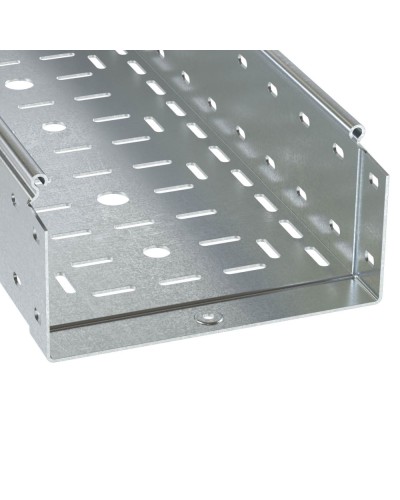 Лоток перфорированный 300х100 L 3000 толщ. 1,0 мм, цинк-ламельный DKC (3534410ZL) в Оренбурге Кабельные лотки Pintop.ru