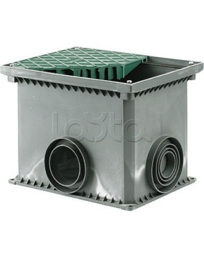 Колодец переходной смотровой 335х240х255 с крышкой для двустенных труб DKC 025002 в Оренбурге Повороты, муфты, тройники Pintop.ru