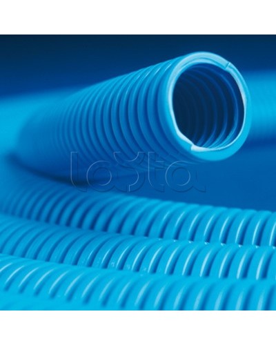 Труба ППЛ гибкая гофр. д.32мм, лёгкая без протяжки, 25м, цвет синий DKC 10932 в Оренбурге Труба гофрированная Pintop.ru