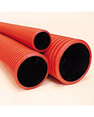 Труба гибкая двустенная 75 мм с протяжкой красная DKC 121975100 в Оренбурге Труба гофрированная Pintop.ru