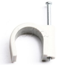 Скоба пластиковая с гвоздем, д.25 - 26мм DKC 52300