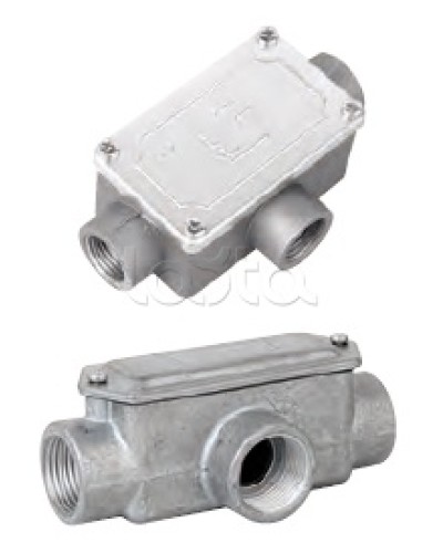 Коробка ответвительная алюминиевая, 3 ввода, М20х1,5 ,IP55, 118х67х42мм DKC 6330-20 в Оренбурге Распределительные коробки Pintop.ru