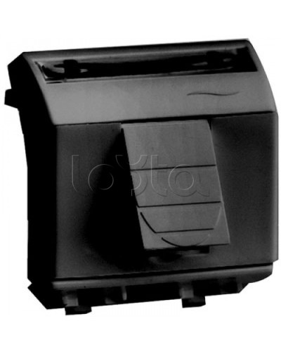 Компьютерная розетка RJ-45, кат.6A 8P8C, Hyperline, Dual IDC: 110&Krone Brava, черн., 2мод DKC 77679N в Оренбурге Розетки компьютерные и телефонные Pintop.ru