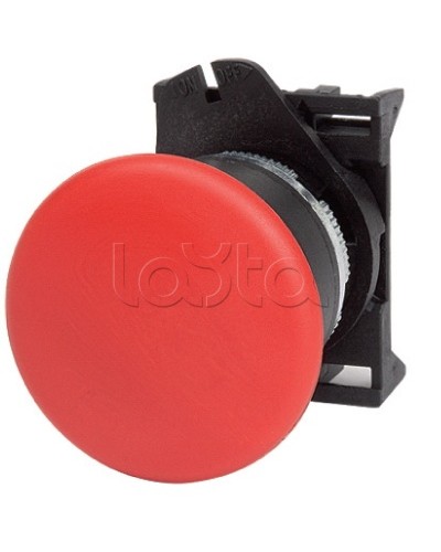 Кнопка грибовидная, прозрачная с фиксацией, красная д. 40 DKC ABHL1M4N в Оренбурге Аксессуары для стоек и шкафов Pintop.ru