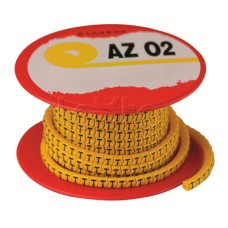 Колечко маркировочное A, 1,3-2,5мм. черное на желтом DKC AZO2AABY