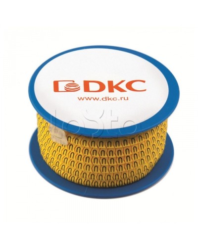 Колечко маркировочное +, 4-8мм. черное на желтом DKC AZS410BY в Оренбурге Крепежные изделия Pintop.ru