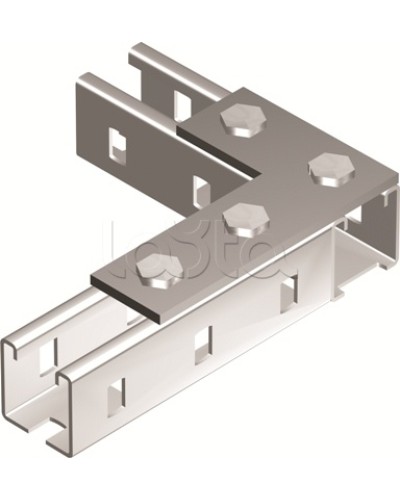 Пластина соединительная L-обр., длина 90х140 мм, 4отв., горячеоцинкованная DKC BMD1022HDZ в Оренбурге Аксессуары для лотков Pintop.ru
