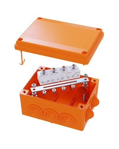 Коробка распределительная IP56, пластиковая с кабельными вводами и клеммниками 150х110х70мм DKC FSK21410 в Оренбурге Распределительные коробки Pintop.ru