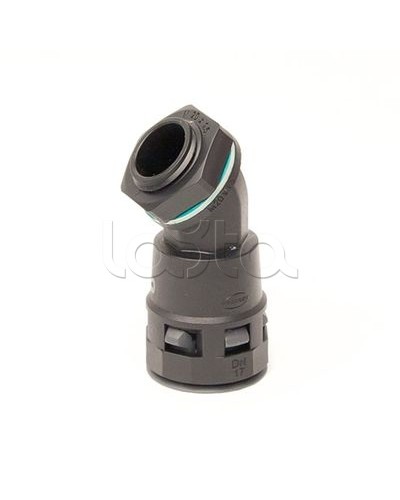 Монтажный комплект муфта 45 грд. труба-коробка DN 17 мм, М20х1,5, полиамид, цвет черный DKC PACL17M20N в Оренбурге Повороты, муфты, тройники Pintop.ru