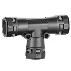 Тройник DN 12/12/12 мм, полиамид, цвет черный DKC PAT12N