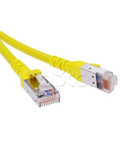 Патч-корд экранированный CAT6A SF/UTP 4х2, LSZH, желтый, 0.5м DKC RN6ASF4505YL в Оренбурге Патчкорды (медные) Pintop.ru