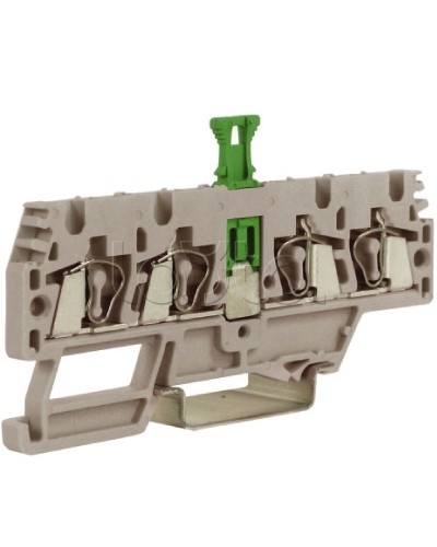 Зажим, 2 ввод/2 вывода, серый 2,5 кв.мм, с размыкателем DKC ZHMS10GR в Оренбурге Держатели, клипсы, скобы Pintop.ru