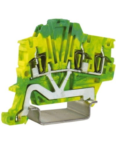 Зажим для заземления, 1 ввод/2 вывода, 1,5 кв.мм желто-зеленый DKC ZHT410 в Оренбурге Держатели, клипсы, скобы Pintop.ru