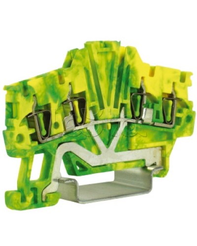 Зажим для заземления, 2 ввод/2 вывода, 1,5 кв.мм желто-зеленый DKC ZHT420 в Оренбурге Держатели, клипсы, скобы Pintop.ru