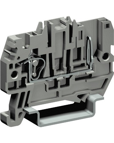 Пружинная проходная клемма со штыревым контактом. Серая. 2,5 кв. мм. DKC ZHVP300GR-RET в Оренбурге Аксессуары для лотков Pintop.ru