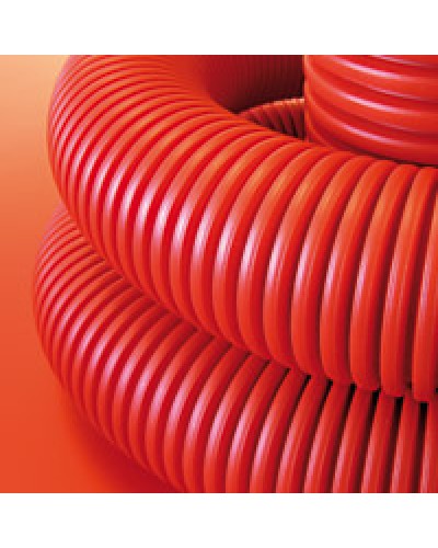 Труба гофрированная двустенная ПНД 75 мм для кабельной канализации с протяжкой DKC 121975 (50 м) в Оренбурге Труба гофрированная Pintop.ru