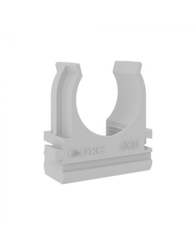 Держатель-клипса быстрого монтажа, для крепления труб, ф20мм, пластик, RAL 7035 DKC 51020M в Оренбурге Держатели, клипсы, скобы Pintop.ru
