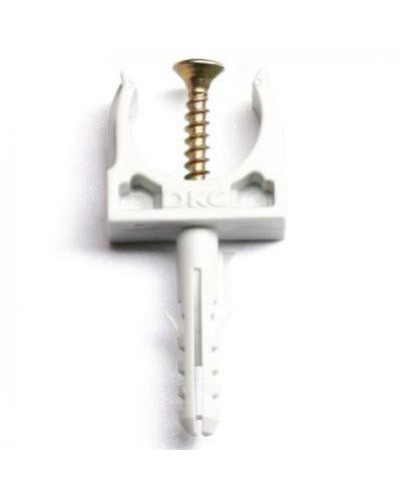 Держатель с защелкой и дюбелем, д.25 мм DKC 51325R5 в Оренбурге Держатели, клипсы, скобы Pintop.ru