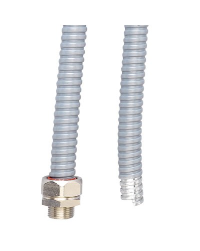 Металлорукав DN 26мм в ПВХ изоляции, Dвн 26,5 мм, Dнар 31,5, 25 м, цветчёрный DKC 6071R-027N в Оренбурге Металлорукав Pintop.ru