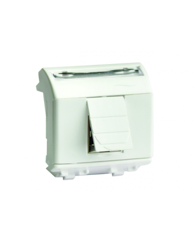 Розетка USB 2.0, со шторкой, белый RAL 9010, 1 разъем, 2М, BRAVA DKC 76202B в Оренбурге Аксессуары для стоек и шкафов Pintop.ru