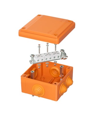 Коробка пластиковая FS с кабельными вводами и клеммниками, IP55,100х100х50мм, 6р, 4мм.квDKC (FSB11604) в Оренбурге Распределительные коробки Pintop.ru