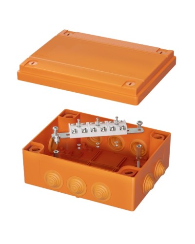 Коробка распределительная IP55, пластиковая с кабельными вводами и клеммниками 240х190х90мм DKC FSK41610 в Оренбурге Распределительные коробки Pintop.ru