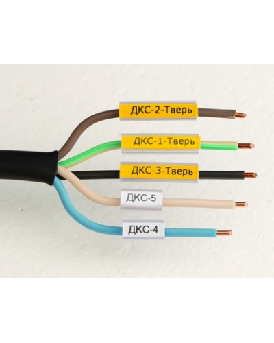 Маркировка для провода, гибкая, для трубочек. 4х15мм. Белая DKC NUTFL15 в Оренбурге Крепежные изделия Pintop.ru