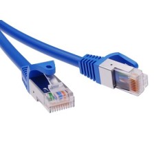 Патч-корд экранированный CAT5E F/UTP 4х2, LSZH, синий, 5м DKC RN5EFU4550BL
