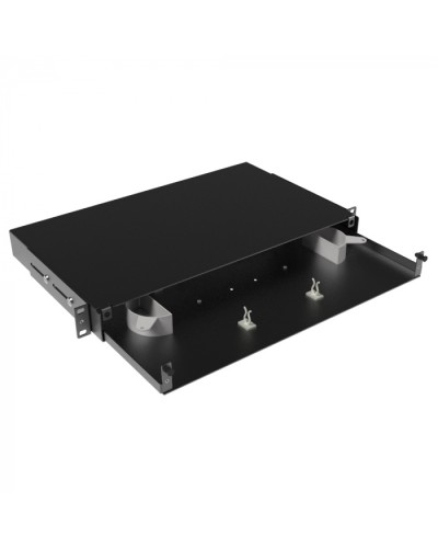 Оптическая полка выдвижная, без лицевой панели, неукомплектованная, 1U,черная DKC RNFPE1U24 в Оренбурге Кроссы оптические Pintop.ru