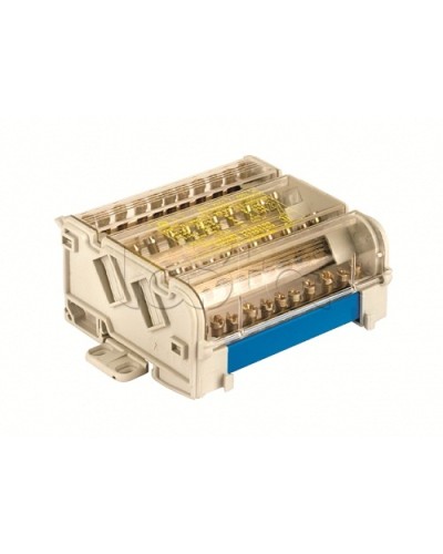 Блок распределительный на DIN рейку 4р 125А, 7х6мм 2х7,5мм 2x9мм. DKC BD125114 в Оренбурге Аксессуары для стоек и шкафов Pintop.ru