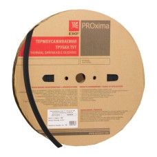Термоусаживаемая трубка ТУТ нг 10/5 черная рулон EKF PROxima (tut-10-b)