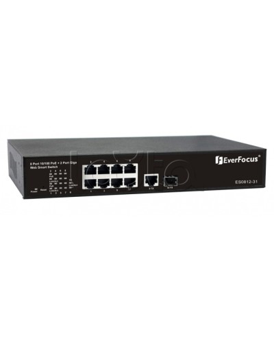Коммутатор PoE 8-портовый EverFocus ES0812-31 в Оренбурге Коммутаторы Pintop.ru
