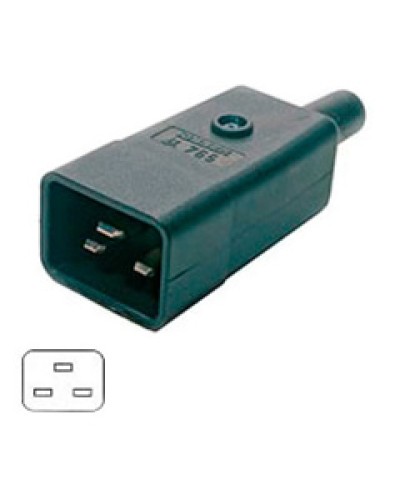 Разъем IEC 60320 C20 220В 16A на кабель Hyperline CON-IEC320C20 в Оренбурге Коммутационные изделия Pintop.ru